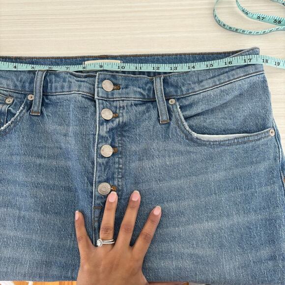 Madewell Cali Demi Boot Jeans Size 32 Dory Wash Comfort Stretch High Rise Crop - Picture 12 of 16